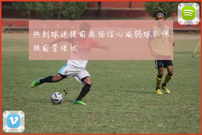 热刺球迷提前离场信心减弱球队保级前景堪忧